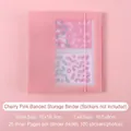 Cherry pink translucent strap storage binder for stickers and photos capacity 100 - Sakura Pink
