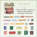 Set of 50 decorative stickers with English quotes for scrapbooking and journaling - Green Series / 50 Sheets / Muran Weiyu