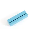 Blauer Holz-Kartenhalter-Sockel mit Schlitz für Schreibtischkarten - Blau