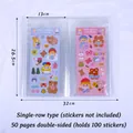 Transparent sticker organizer album with 100 pockets for sticker collection - Single Slot Style / 50 Pages 100 Slots