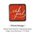 Warm orange water-based ink pad for DIY stamps, 77x77x20mm high-density sponge - Warm Orange