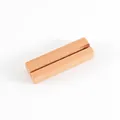 Minimalist natural wooden card holder base for desktop photos and office memo display - Natural Wood Color