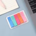 Colorful macaron PET transparent sticky notes and index tabs set in five bright colors - Cherry Red