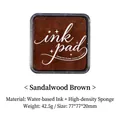 High-density water-based ink pad in sandalwood brown for vintage DIY stamping - Sandalwood Brown