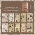 Vintage attic manuscript scrapbooking paper with hollow lace edge design 20 sheets - Era Briefing / Pack of 20