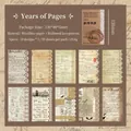 Vintage attic manuscript scrapbooking paper with hollow lace edges, 20 sheets. - Pages of Time / Pack of 20