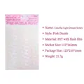 Laser PET Flash Film Heart Pattern Stickers for Scrapbooking in Pink Dazzle Style - 6 Sheets / Pink Dazzle