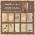 Vintage attic manuscript decorative material paper with hollow lace edge for DIY journaling - Lost Literature / Pack of 20