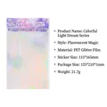 Holographic PET sticker pack in Fluorescent Magic style with laser flash film finish - Fluorescent Magic