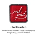Professional red water-based ink pad with high-density sponge for DIY craft stamping - Red Glaze
