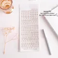 Wasserfeste goldfolierte Alphabet- und Zahlen-PVC-Aufkleber für Scrapbooking und DIY-Journale - Kleinbuchstaben und Zahlen Transparenter Stil / Gold
