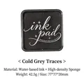 Retro water-based black ink pad for DIY craft stamps and journals, size 77x77mm - Cool Gray