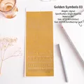 Hochwertige goldene PVC-Journal-Aufkleber mit dekorativen Herz- und Sternsymbolen - Symbol-Stil / Gold