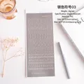 Silberne Metallic-Aufkleber aus PVC mit Herz- und Sternenmustern für Planer - Symbol-Stil / Silber