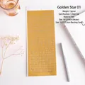Goldfarbenes PVC-Aufkleberblatt für Scrapbooking, Tagebuch und wasserfestes Basteln - Stern-Stil / Gold