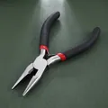 Detailed view of professional mini needle nose pliers for precision jewelry DIY crafting - Standard Needle Nose Pliers (A407)