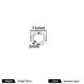 Polished stainless steel 15mm round spring ring clasp for DIY jewelry making - Round Spring Clasp / 3x15mm / Steel