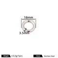18mm polished stainless steel round spring ring clasp for DIY jewelry and bag hardware - Round Spring Clasp / 3.5x18mm / Steel