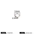 12mm polished stainless steel spring O-ring clasp for DIY jewelry making and repair - Round Spring Clasp / 2.5x12mm / Steel