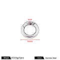 Polished stainless steel 10mm spring ring clasp connector for DIY jewelry projects. - Round Spring Clasp / 2x10mm / Steel