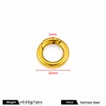 Gepolijste gouden roestvrijstalen veerringsluiting 10mm ronde gesp voor DIY sieraden maken - Ronde veerringsluiting / 2x10mm / Vacuüm 18K goud
