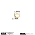 Gepolijste gouden 12mm roestvrijstalen veerringsluiting voor DIY-sieraden maken accessoire - Ronde veerringsluiting / 2.5x12mm / Vacuüm 18K goud