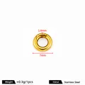 7mm gouden roestvrijstalen veerringsluiting voor het maken van sieraden, 1,8mm dik. - Ronde veerringsluiting / 1.8x7mm / Vacuüm 18K goud