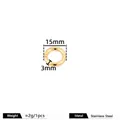 15 mm goudkleurige roestvrijstalen ronde veerringsluiting voor handgemaakte DIY-sieraden - Ronde veerringsluiting / 3x15mm / Vacuüm 18K goud