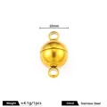 10 mm goldener Edelstahl-Kugelmagnetverschluss für Schmuck-DIY-Halsketten und Armbänder - 10mm / 18K-Gold