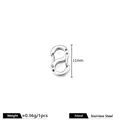 Silver stainless steel S-shaped spring clasp connector for DIY jewelry projects - 11mm Double Head S-Hook / Silver
