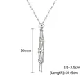 Adjustable silver stainless steel mesh bag necklace for crystal stones DIY accessory - Medium / Steel