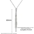 Adjustable silver stainless steel chain extender for DIY necklace jewelry making - Large / Steel