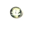 Close-up of a vintage tree landscape time gem brooch with silver metal bezel. - Tree Style 2