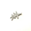 Silver-toned hair clip with sparkling rhinestone starfish design for women - Starfish Style / Silver