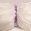 Brazalete jelly de PVC transparente de 9 mm relleno de circonitas moradas - Violeta Claro