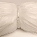 Pulsera rígida de PVC transparente de 9 mm rellena de purpurina de circón - Blanco