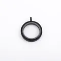 Vista dettagliata di un ciondolo medaglione galleggiante in vetro nero da 30 mm per fai da te - Rotondo Liscio / 30mm / Nero