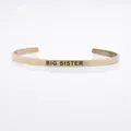Roségoldener Edelstahl-Armreif mit BIG SISTER Gravur für Damen als stilvolle SKU-Variante - BIG SISTERS Zitat