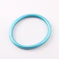 Close-up of a matte light blue silicone bracelet for women with minimalist design - Teal