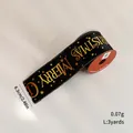 Black Christmas decorative ribbon with gold-stamped Merry Christmas text, 2.48 inch wide - Gold Foil Lettering / 3 Yards / Black