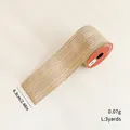 Elegant gold Christmas ribbon with striped pattern for gift wrapping and holiday decor - Gold Stripe / 3 Yards / Champagne Gold