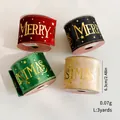Christmas gold foil velvet ribbons in red black green and beige with star patterns - Wine Red+Dark Green+Gold+Black / Set of 4 Rolls / Multicolor Set
