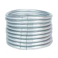 Detailed close-up view of nine flexible silver glitter jelly bangles in a stack - Silver