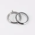 Detailed close-up of threaded stainless steel and glass floating charm locket pendant - Glossy / 34mm / Steel