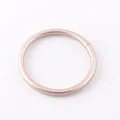 Close-up of a minimalist matte silicone ring bracelet in elegant rose gold finish - Champagne Gold