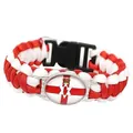 Bracciale in paracord intrecciato con bandiera Irlanda del Nord e fibbia in plastica - Stile Bandiera Irlanda del Nord