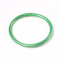 Modern minimalist 5mm metallic green glitter silicone bangle bracelet for women and girls - Green