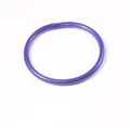Shiny purple iridescent 5mm silicone bangle bracelet for women with metallic finish - Blue