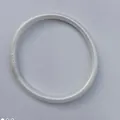 Minimalist white flexible silicone bangle bracelet with a clean and elegant matte finish - White