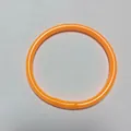 Fashionable bright orange glittery silicone bangle bracelet for women in sku view - Yellow